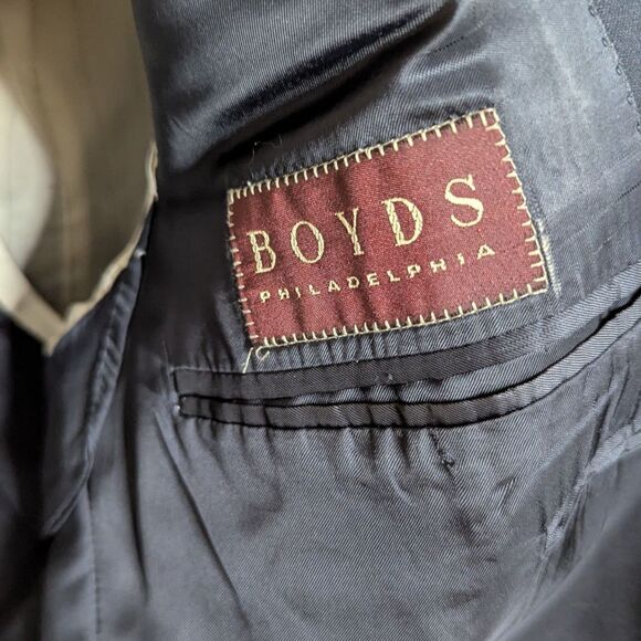 Canali Boyds Size 42R ? Black Italian Designer Blazer Sport Coat Normcore FLAWS - Picture 13 of 14